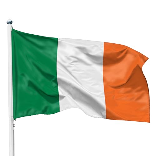 PHENO FLAGS Bandiera Irlanda 90x150cm – irlandese – resistente alle intemperie con occhielli in ottone - 100% poliestere - cuciture doppie robuste e colori vivaci – per gli amanti delle bandiere