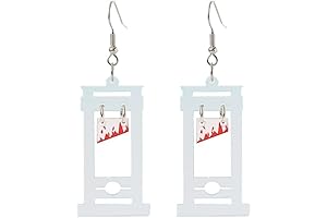 Handmade Colorful Acrylic Guillotine Knife Dangle Earrings
