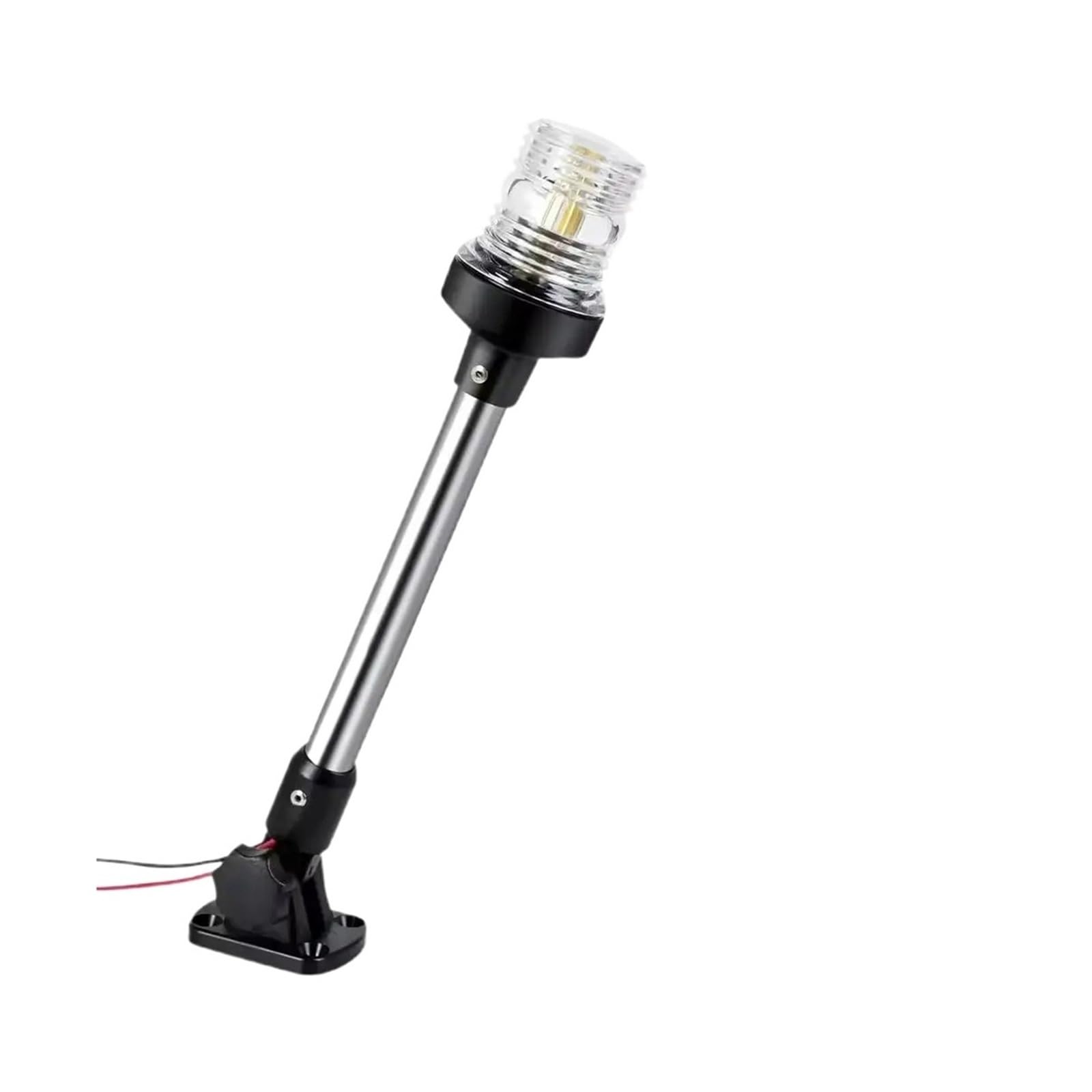 WXVFX All-Round LED Mount Navigation Light Black Base Boat LED Stern Light White Fold Marine Boat Sailing Signal Light