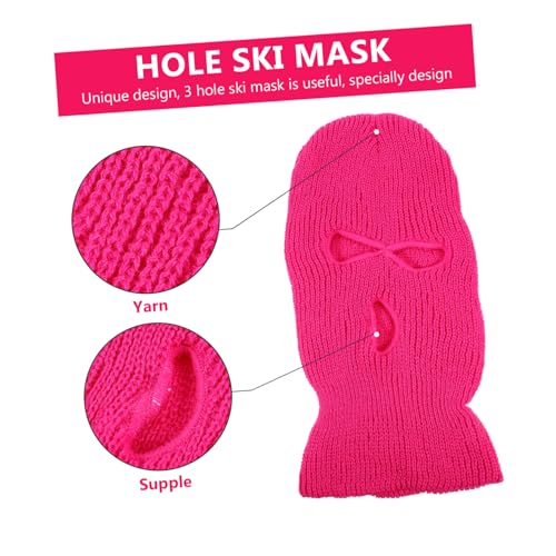 NOLITOY Mascarilla de Lana para Invierno con 3 Agujeros para Cubrir el Rostro Completo para Hombres y Mujeres, Máscara Facial Caliente para Actividades Al Aire Libre en Frío miniatura 7