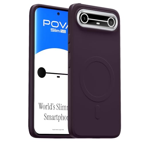 Image of Back Cover for Tecno Pova Slim 5G | MagFit Ring Design (Non-Magnetic) | Shockproof Protection | Anti-Slip Grip | Raised Camera Edges | Slim Protective Case for Tecno Pova Slim 5G (Purple)