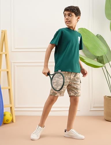 Image of Amazon Brand - Symbol Boys 100% Cotton Oversized Graphic Printed Half Sleeves T-Shirt | Age 6-14 Years