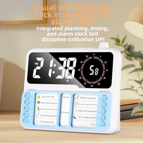 7-in-1 Visual Timer for Kids and Adults, ADHD Planner with 12/24 Hour Visual Timer, Planning Board, Countdown, Alarm Clock, Calendar, Temperature Display, Storage Area, Autism & ADHD Tools - Image 3
