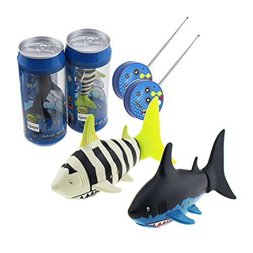 Tipmant Mini RC Fish Shark Remote Control Boat Ship & Submarines Swim in Water Pool Kids Electric Toy Brithday