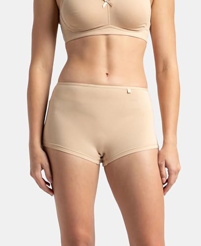 Image of Jockey SS04 Women High Coverage Super Combed Cotton Elastane Stretch Boy Leg (Pack of 2)