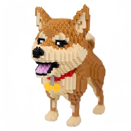 alltogetho Profitez de l'adorable compagnie du Shiba Inu tolérant et paisible avec micro mini briques de construction : un jouet pour les amoureux des chiens