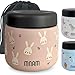 mnam Porta Pappa Termico Neonati 400ml - Termos Pappa - Contenitore Termico per Alimenti Caldi Pasta - Thermo Cibo Bambini - Svezzamento Portapappa Neonato - Food Thermy (Flaskbuny) immagine