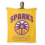 Northwest Los Angeles Sparks WNBA High Block Silk Touch Throw Blanket 50 x 60 inches