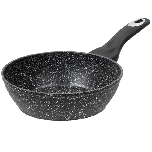 RESTO 93060 - Sartén honda de 20 cm – Inducción de aluminio forjado de alta calidad – Sartén con revestimiento antiadherente de mármol de 4 capas apta para todo tipo de fuegos