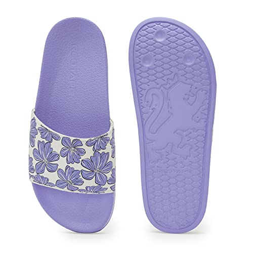 Image of Red Tape Womens Sliders in Slate Blue | Casual Pool Sliders | SLATE BLUE | 3 UK