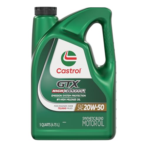 Castrol GTX High Mileage 20W-50 Synthetic Blend Motor Oil, 5 Quarts, Pack of 3 - Image 3