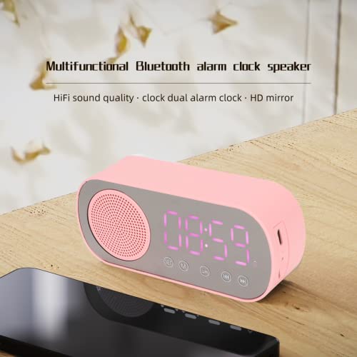 Compact Bluetooth Mirror Alarm Speaker