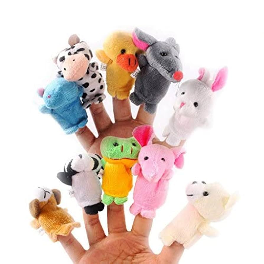 Amazon.co.jp: Zafina 指人形 布製 動物 子供保育 物語 想像力を