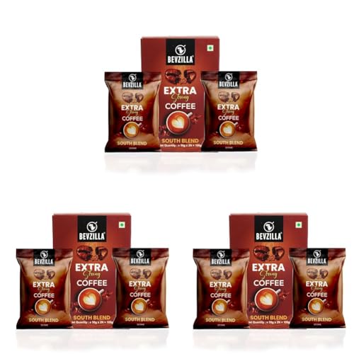 Image of Bevzilla Instant Filter Coffee Powder - South Blend | 70% Coffee, 30% Chicory | 100g (50g x 6 Packs) | No Added Sugar | Bold Taste | Quick Preparation