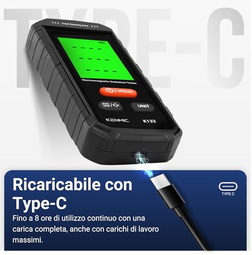 Image of EMF Meter, EMF Detector 3-in-1 Portable Electromagnetic Field Radiation Detector for EF, RF, MF, WiFi Signal, Suitable for Home, Office EMF Inspections and Ghost Hunting