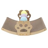 Cat Scratching Bed, Sisal Cat Scratching Post, Rest and Play, Curved, Increase Fun, 3 in 1, Multifunctional for Indoor Cats (Color Ball Design A)