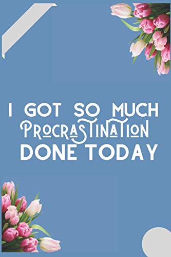 I got so much Procrastination Done Today: Lined Notebook with 100 Page & Size 6x9 Inch For Yourself or Gift Someone