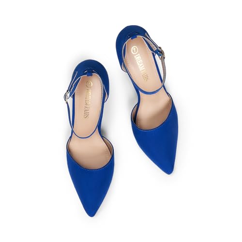 Image of DREAM PAIRS Women's High Stiletto Dress Heels Pumps | Closed Toe Pointed Toe Ankle Strap Dress Comfortable Pumps Shoes for Wedding Party Birthday Dancing