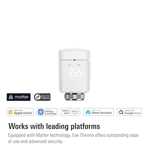 Miniatura 3 de Eve Thermo Matter, 4 Gen : Válvula Termostática Inteligente Para Radiador, Control Automático De Temperatura, Apple Home, Amazon Alexa, Samsung Smartthings, Google Home, Req. Router De Borde Thread