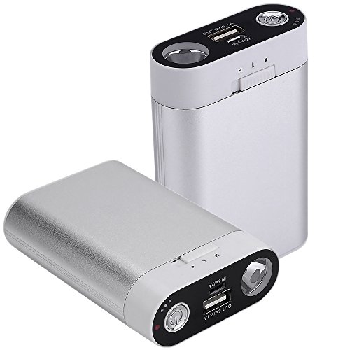 Ewarmer Hand Warmers/Power Bank 7800mAh, Rechargeable Hand Warmer, 7800mah Portable USB Hand Warmer /Power Bank 7800, Portable Battery Charger with LED Flashlight for Cold Winter (Silver)