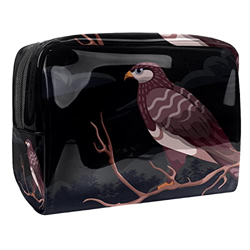 Trousse à maquillage femme imprimé nature grand format étanche pour voyage