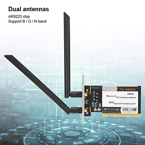TX-AR9WS AR9220 PCIe WiFi Card, 300Mbps Wireless WiFi Network Card with 2 Antennas - Image 4