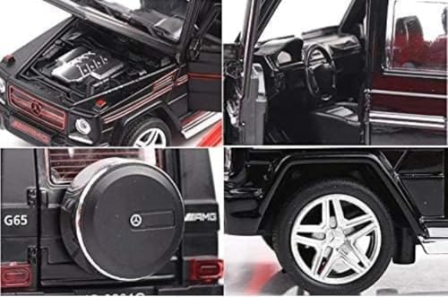 Image of Bebbly 1:32 Scale Mercedes Benz AMG G65 Toy Car | Metal Pullback Diecast Car for Kids with Openable Doors, Sound, Light Effects Toy for Car Enthusiasts (Color As Per Available),black