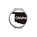 Oklahoma America USA Map Outline Hand Compact Mirror Round Portable Pocket Glass