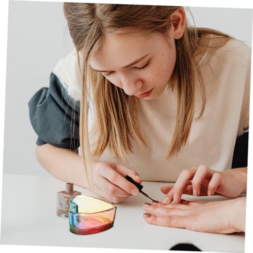 Vaso de cristal para manicura y pincel de uñas miniatura 3