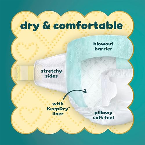 Image of Pampers Swaddlers Diapers, Size 5 (20-37 lbs), 104 Count, Hypoallergenic, Absorbent, Keeps Baby Dry and Comfortable, Skin Safe Disposable Baby Diaper