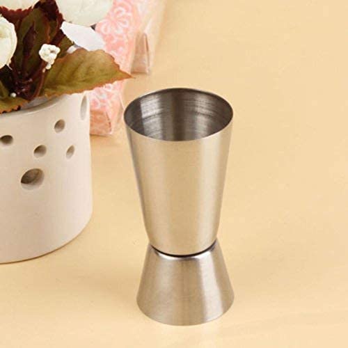 Image of Saylani Peg Measurer 30 & 60ml Glass Used to Liquor Measuring Cup Double Sided Stainless Steel Mat Finish