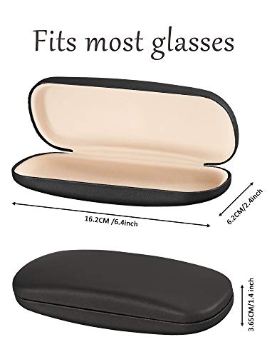 Frienda 3 Pieces Hard Shell Glasses Eyeglasses Sunglasses Case With Eyeglass Cloth (Black, Wine Red, Navy Blue) #TOP1