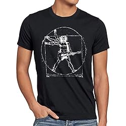 Style3 Da Vinci Rock, Camiseta para Hombre, Negro, L