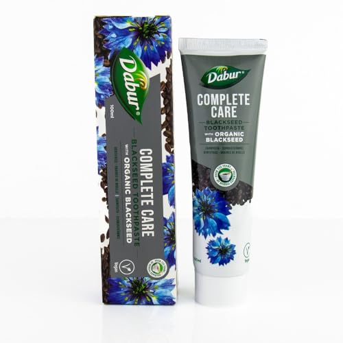 6-Tuben Vegane Dabur Miswak Fluoridfrei, Alkoholfrei Schwazkümmel-Zahnpasta Natur Original Blackseed Zahncreme 100ml auch im 3er Set oder einzeln