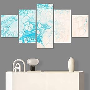 SIGNWIN 5 Panel Canvas Wall Art Modern Art...