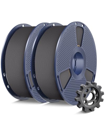 Image of SUNLU High Speed PETG Filament 1.75mm Bundle, Less Stringing PETG 3D Printer Filament, 2kg in Total, 1kg per Spool, Grey+Grey