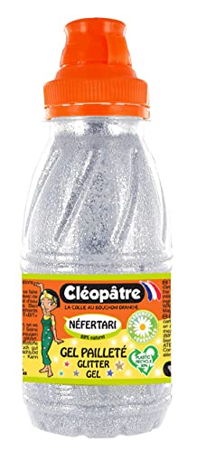 Cléopâtre Gp250-877 - Frasco De Gel Con Purpurinas - 250 Ml - Plata