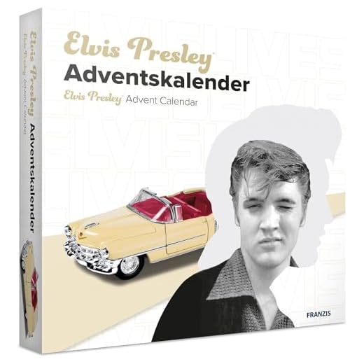 Franzis Elvis Presley 55120-7 Calendario de Adviento convertible a escala 1:38 con módulo de sonido y libro adjunto, multicolor a partir de 14 años