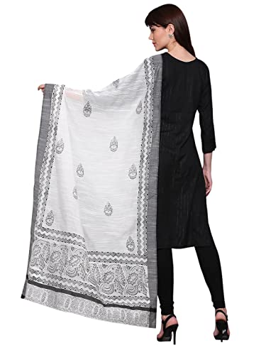 eloria Women's Neck Wrap Designer Pure cotton Block Print Dupatta Indian Long Stole4