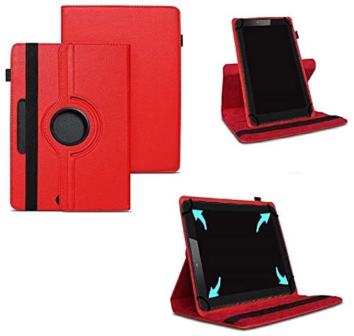 A2One Stuff 8 Inch Tablet Case Cover - Universal Leather Stand Folio Cover Magic Leather 360 Rotating Case Fits For 8.0" Inch Tablets (Red - View #10