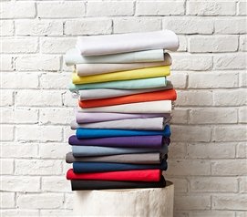 AMAY 500 Thread Count Sheet Set fits Upto 10-12 Inches Deep Pocket 100% Egyptian Cotton Full Extra Long Size, Navy Blue Solid (Fitted Sheet, Flat Sheet, Pillow Cases)