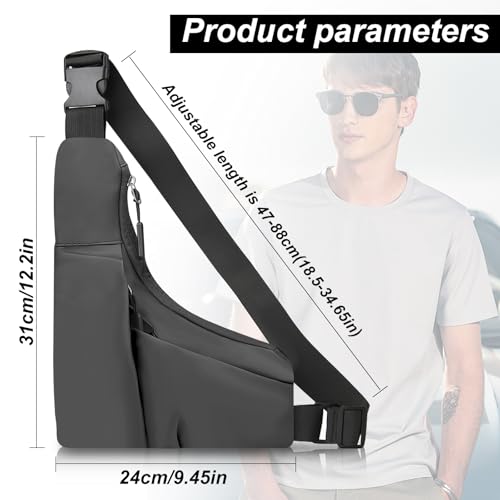 Crossbody Bag for Women Men, Anti-Theft and Splash Proof Outdoor Sling Bag with Adjustable Shoulder Straps2