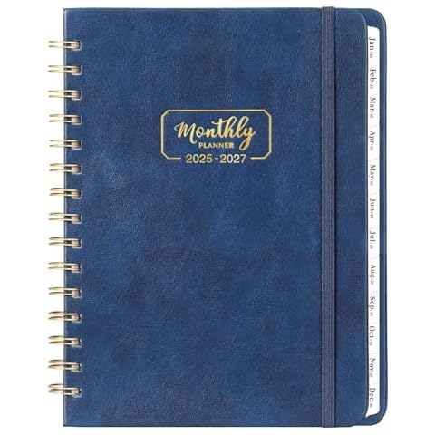 2025-2027 Monthly Planner - 3 Year Monthly Planner from January 2025 to December 2027, 6.4'' x 8.5'' Monthly Planner with Tabs, Monthly Calendar Planner 2025-2027 with Thick Paper Cover