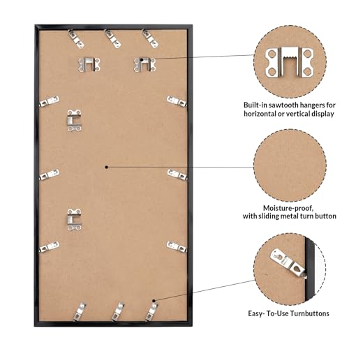 Image of LaVie Home 20x36 Picture Frame for Wall Display, 20x36 Black Picture Frame with HD Plexiglas, 20 x 36 Poster Frame 1 Pack, Display Frame for Vertical or Horizontal, Classic Collection