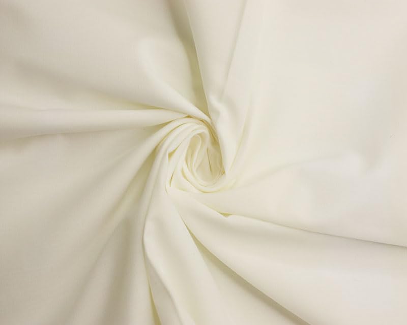 Needleberry Polycotton Fabric - Metre x 112cm - 80% Polyester 20% Cotton - Lightweight Durable Material for Sewing, Crafts & Dressmaking (Cream, 3 Meters)