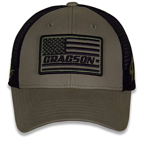 Gorra NASCAR ajustable 2023 Noah Gragson color oliva miniatura 4