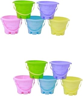 SAFIGLE 10 Pçs Barril De Plástico Mini Balde Brinquedo Castelo De Areia Brinquedos Balde De Praia Criança Baldes De Areia Ferramenta Brinquedos Crianças Balde De Água Crianças Balde