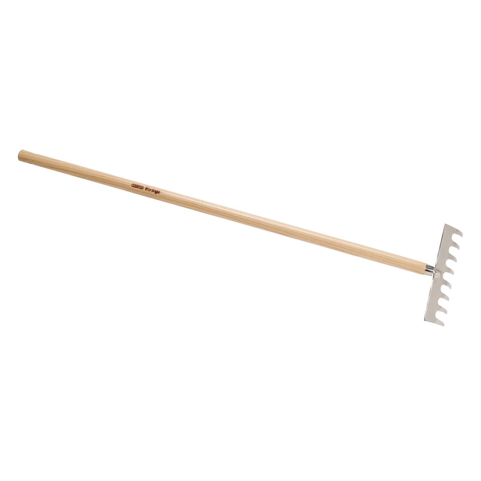 Draper Heritage Rastrello Da Giardino In Acciaio Inox Con Manico In Frassino 99015 Marrone