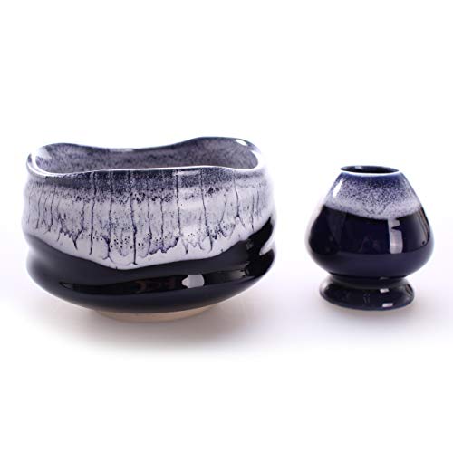 Goodwei Bol de Cérémonie Thé Matcha (avec Support de Fouet, Kori)