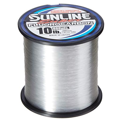 Sunline 63035882 Super Fluorocarbon 10 Lb. Super Fluorocarbon, Clear, 660 yd